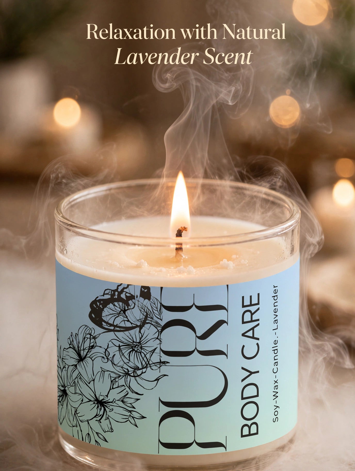 Soy Wax Candle, Lavender